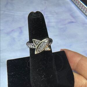 Two-Tone Pavé Star Ring - Women Jewelry